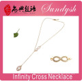 Infinity Collier Golden Cross Bijoux Collier Infinity Symbole Colliers